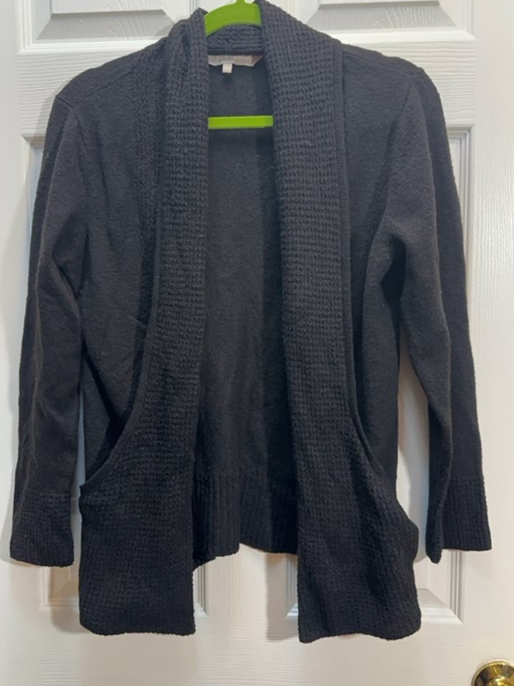 Chloe + Isabel Black Open-Front Knit Cardigan